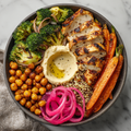 Lemon Hummus Chicken Bowl